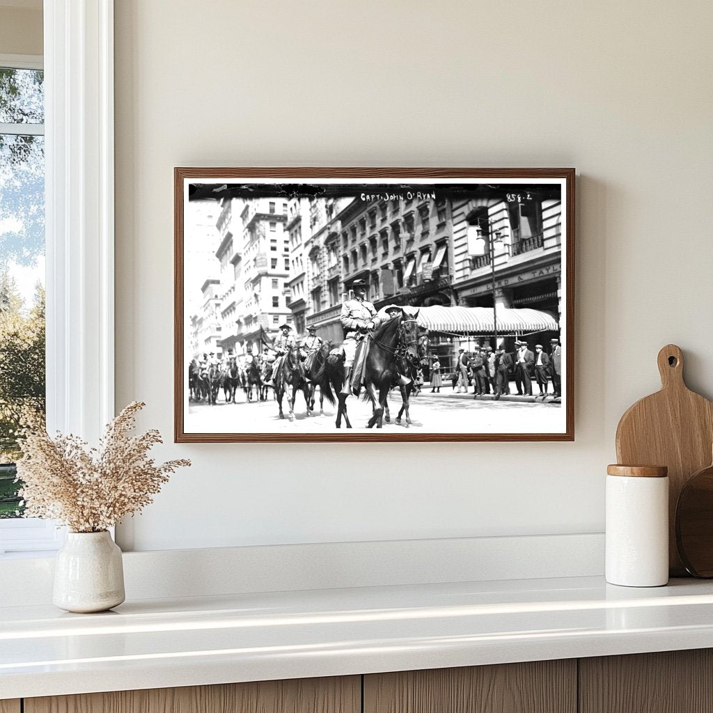 Heroic Captain on Horseback at NY War Games