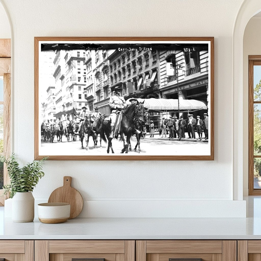 Heroic Captain on Horseback at NY War Games