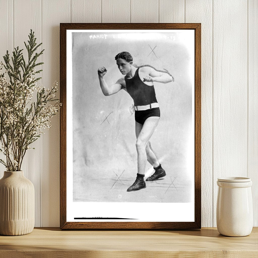 1909 Vintage Boxing Portrait of Star Harry Lewis
