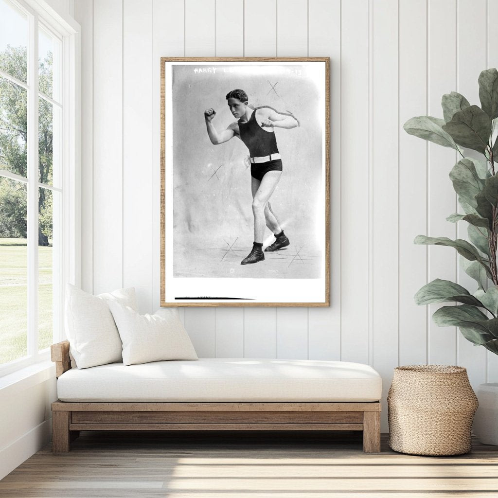 1909 Vintage Boxing Portrait of Star Harry Lewis