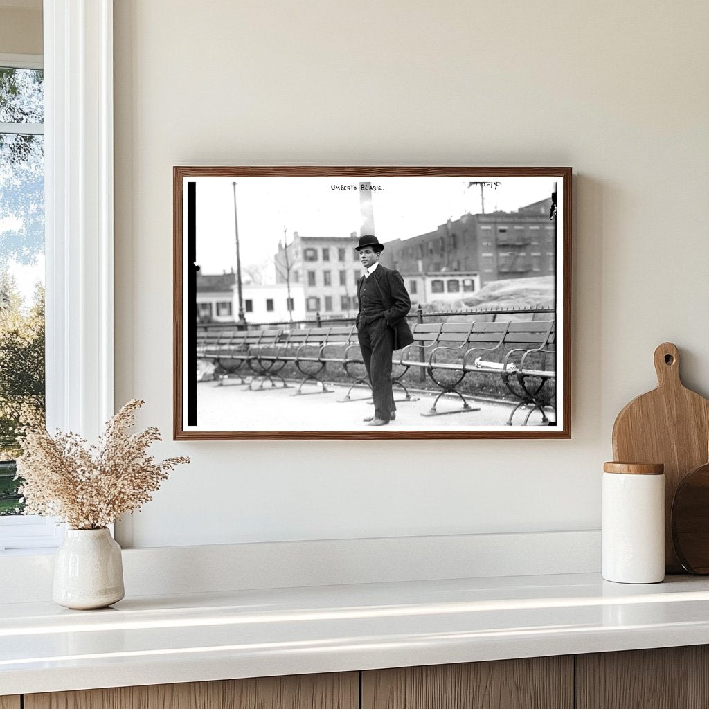 Historic Park Scene with Notable Figure, 1910