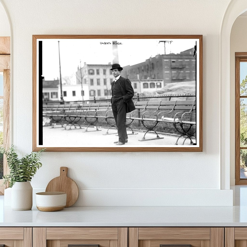 Historic Park Scene with Notable Figure, 1910