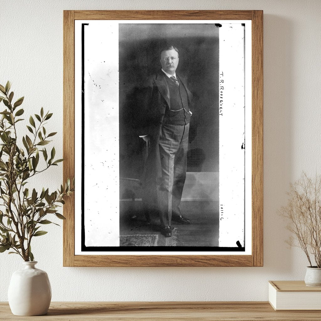 Historic Glass Negative of Theodore Roosevelt