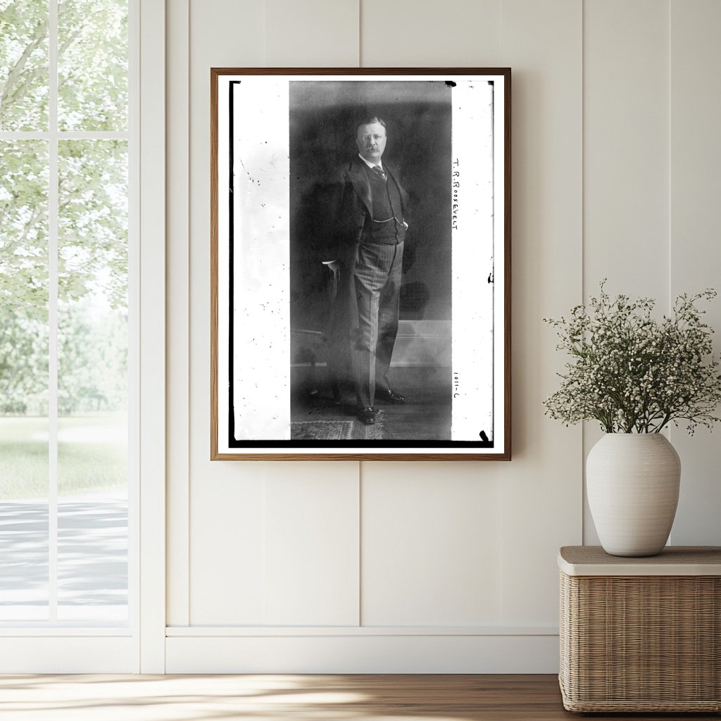 Historic Glass Negative of Theodore Roosevelt