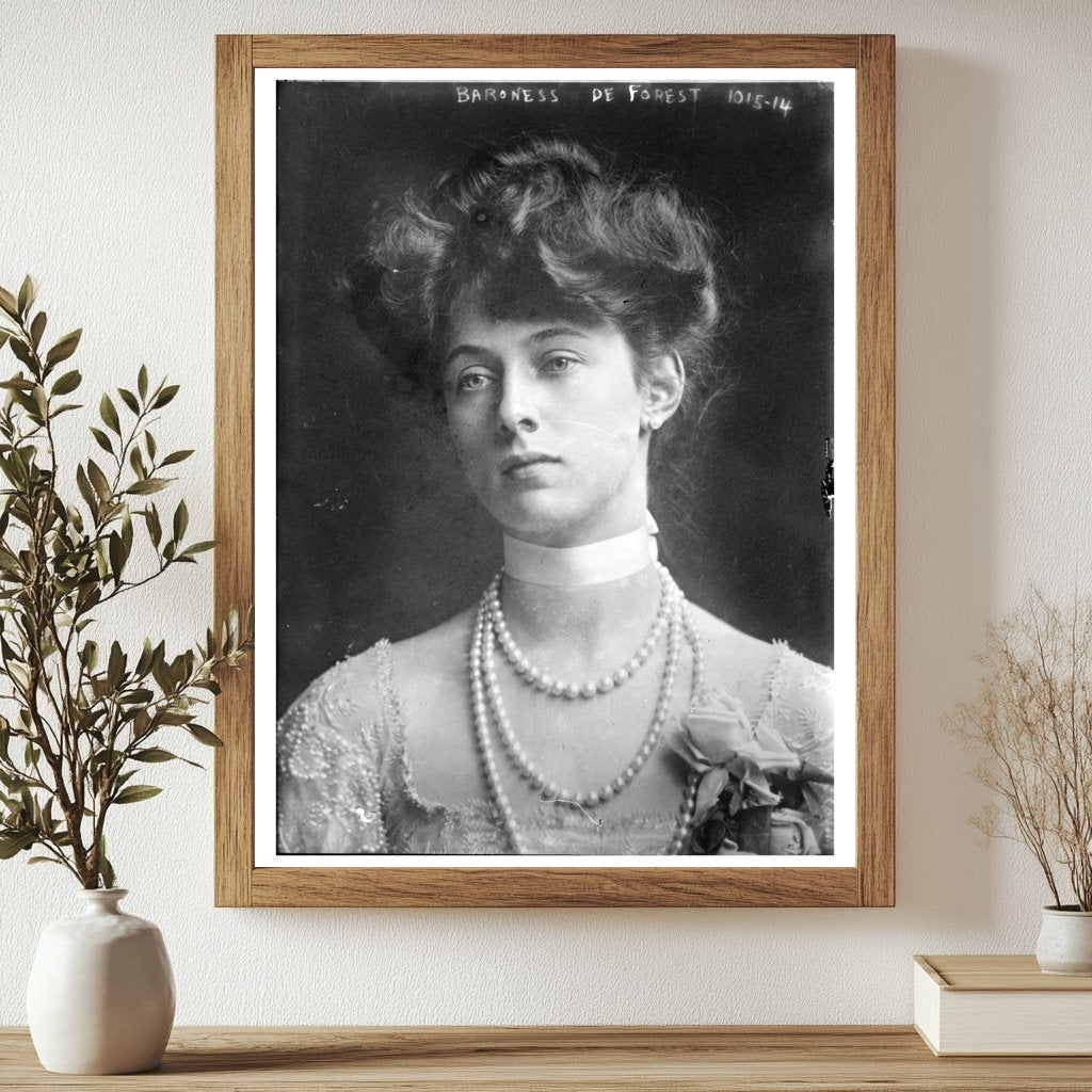 Elegant Portrait of Baroness de Forest, 1910
