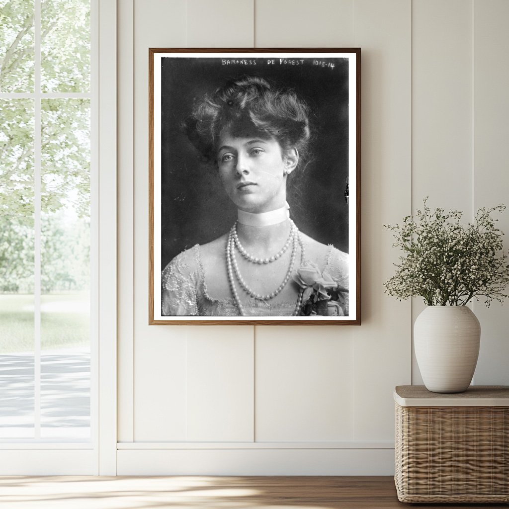 Elegant Portrait of Baroness de Forest, 1910