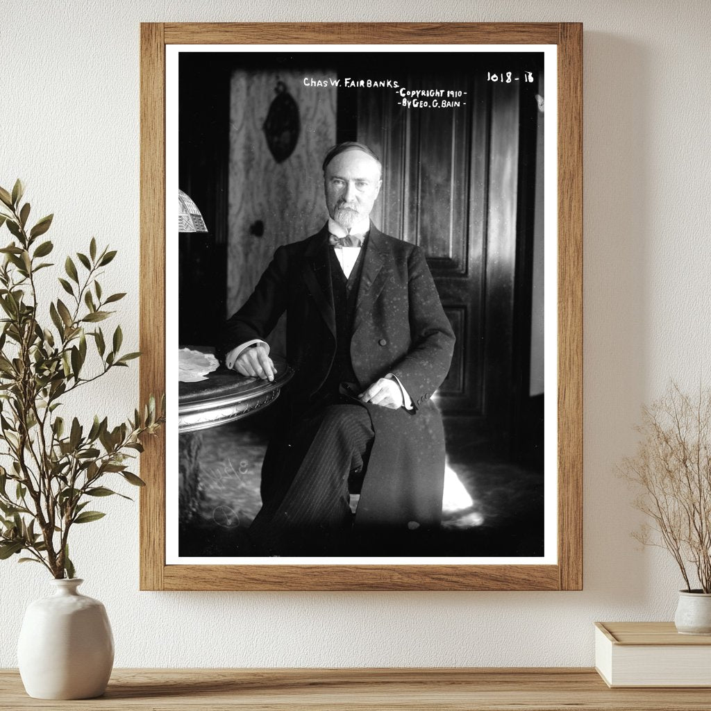 Confident Portrait of Vice President Fairbanks, 1910
