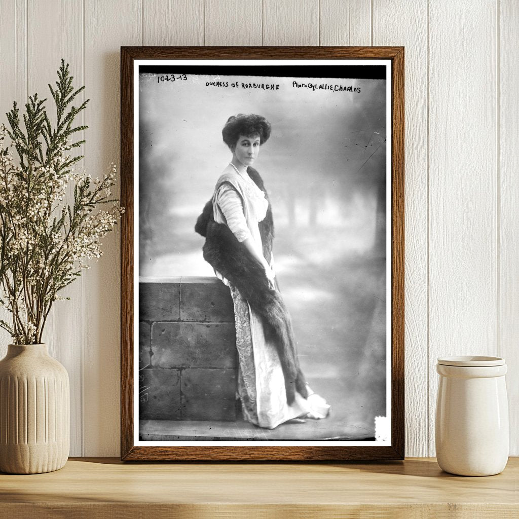 Elegant Duchess Lallie Charles of Roxburghe, 1913