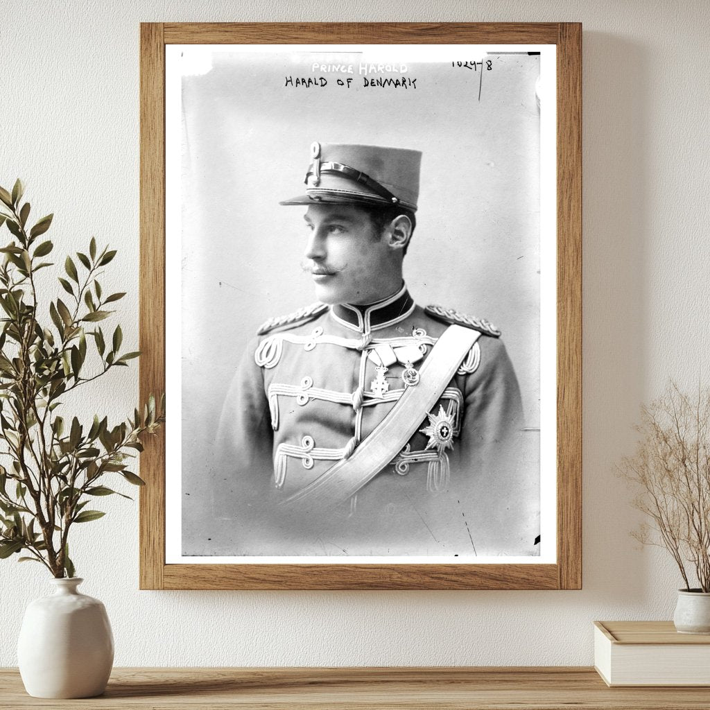 1912 Portrait of Prince Harold in Military Uniform