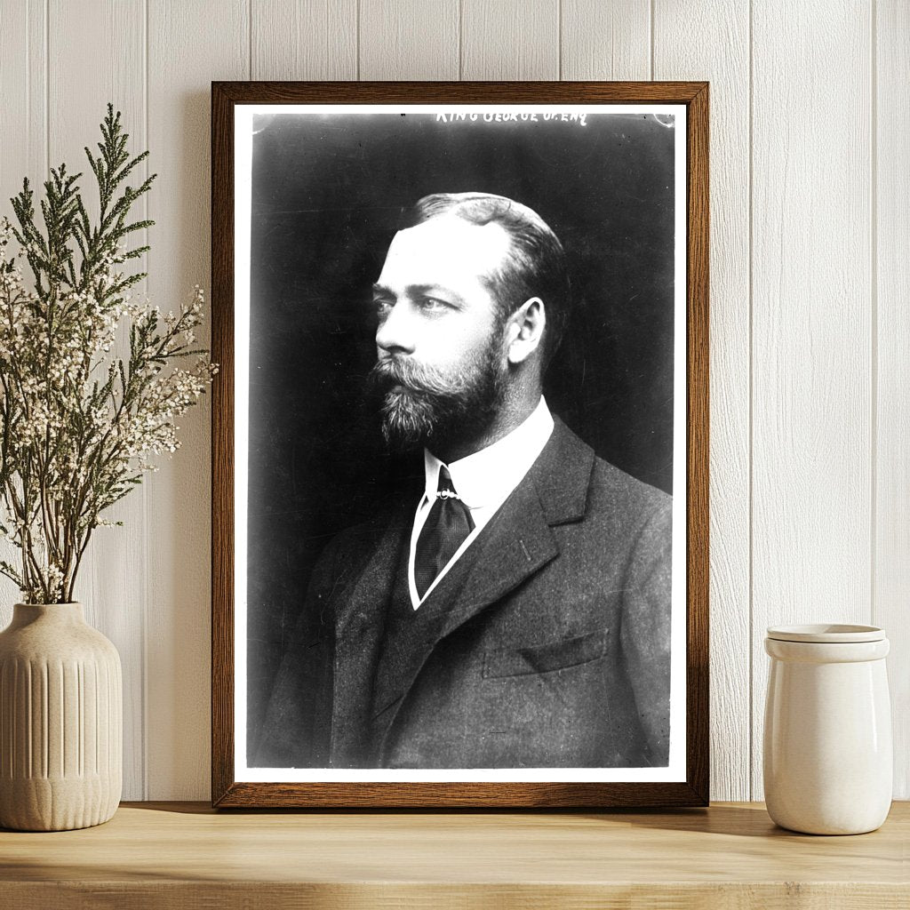 Regal Portrait of King George V, British Monarch