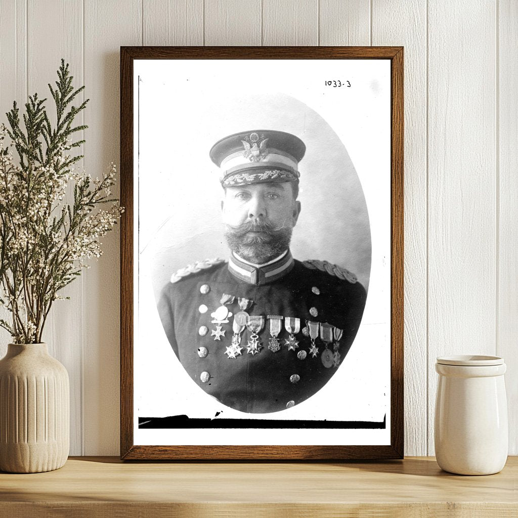 Majestic Portrait of a Late 19th-Century Military Officer