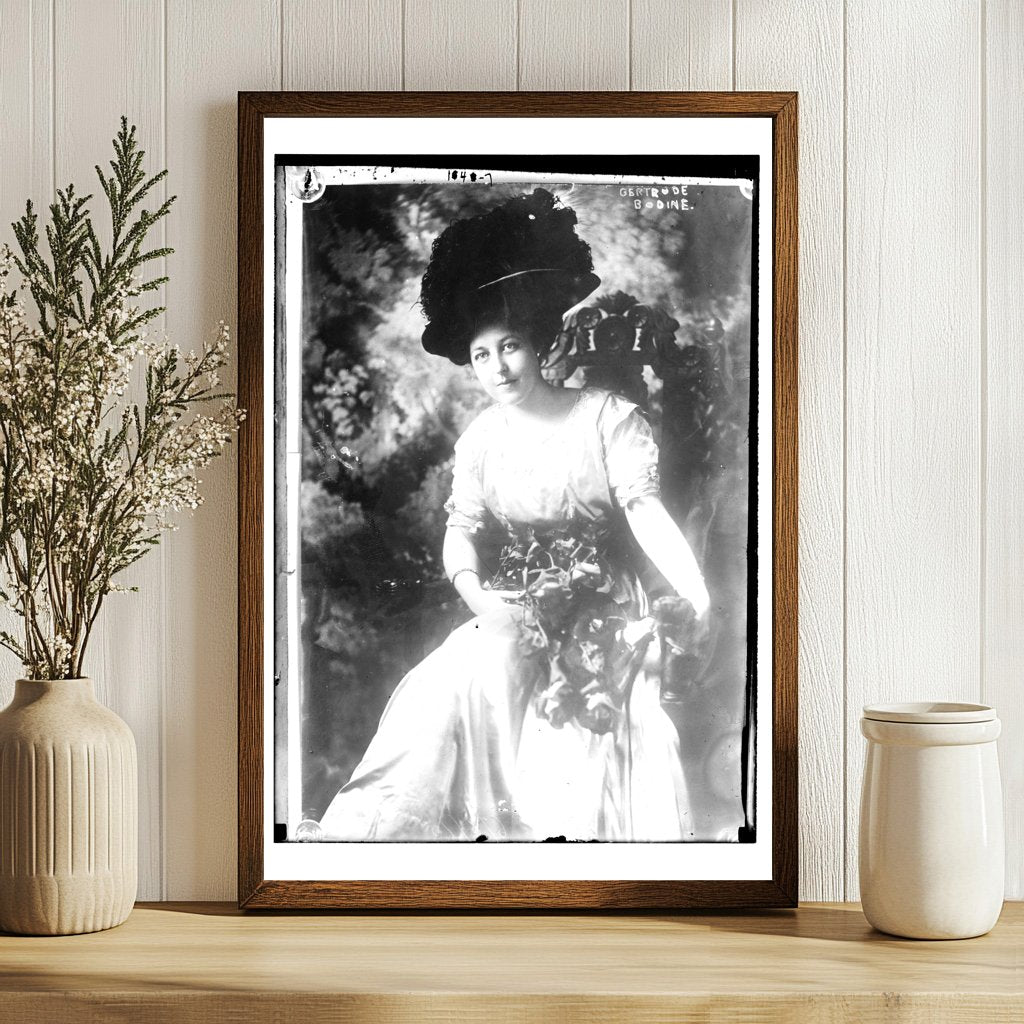 Elegant Portrait of Gertrude Bodine, Early 1900s
