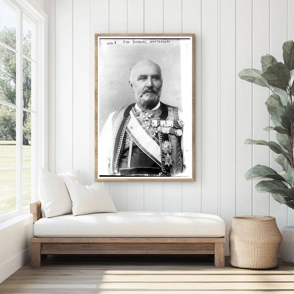 Majestic Portrait of King Nicholas, Montenegros Royal Leader
