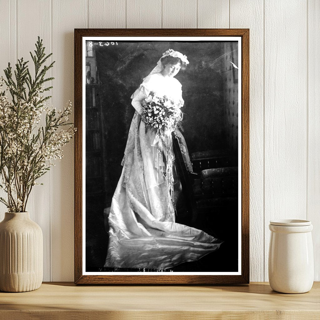 Elegant Mrs. Ellsworth with Bouquet of Celebration