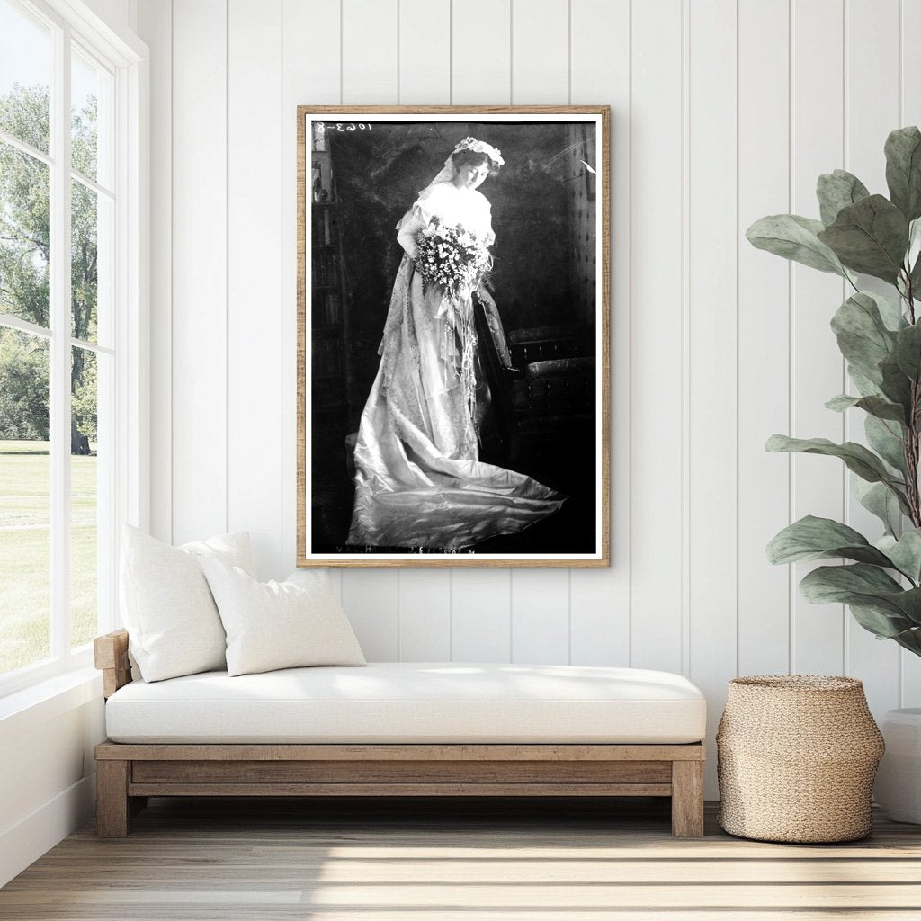 Elegant Mrs. Ellsworth with Bouquet of Celebration