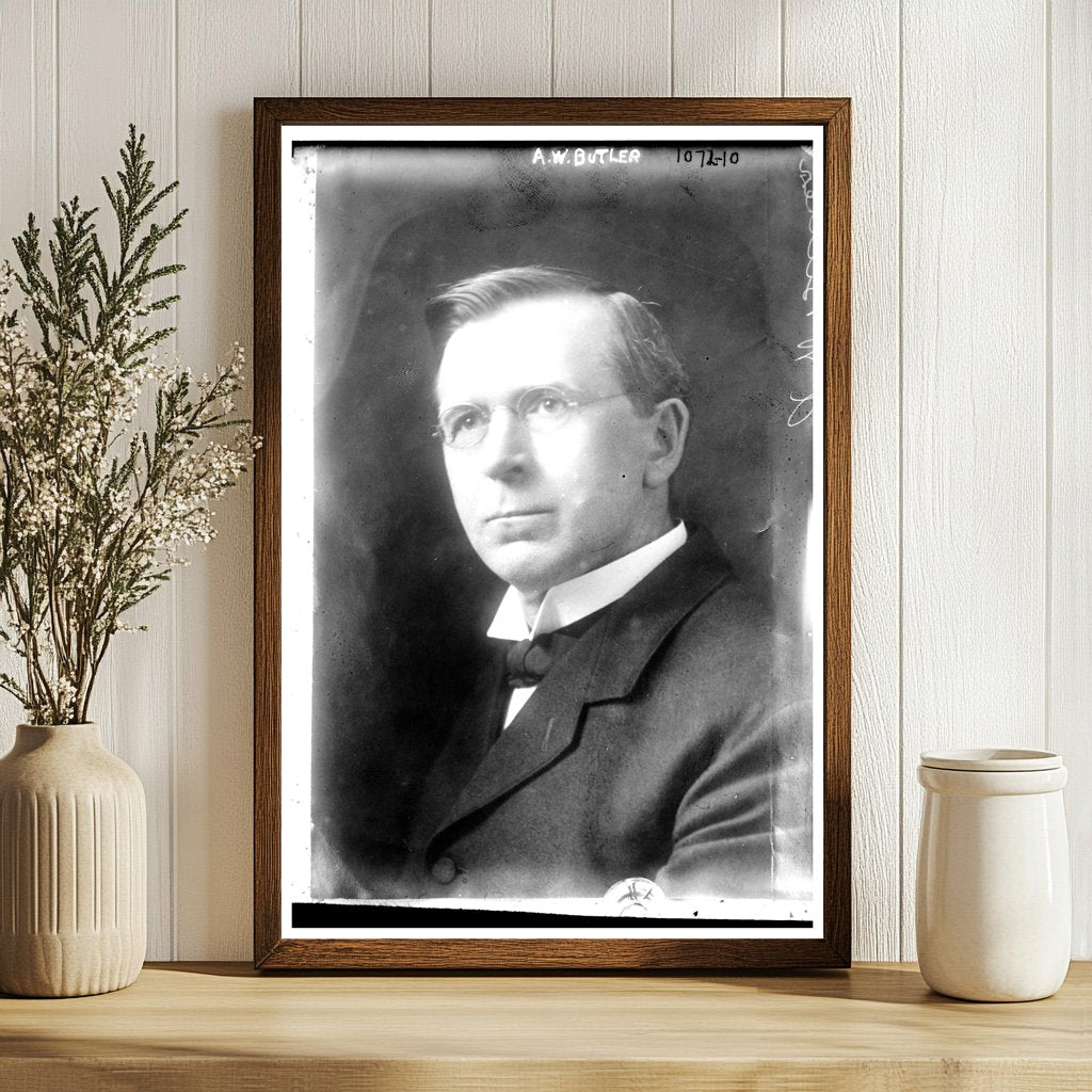 Vintage Portrait of A.W. Butler from the Early 1900s