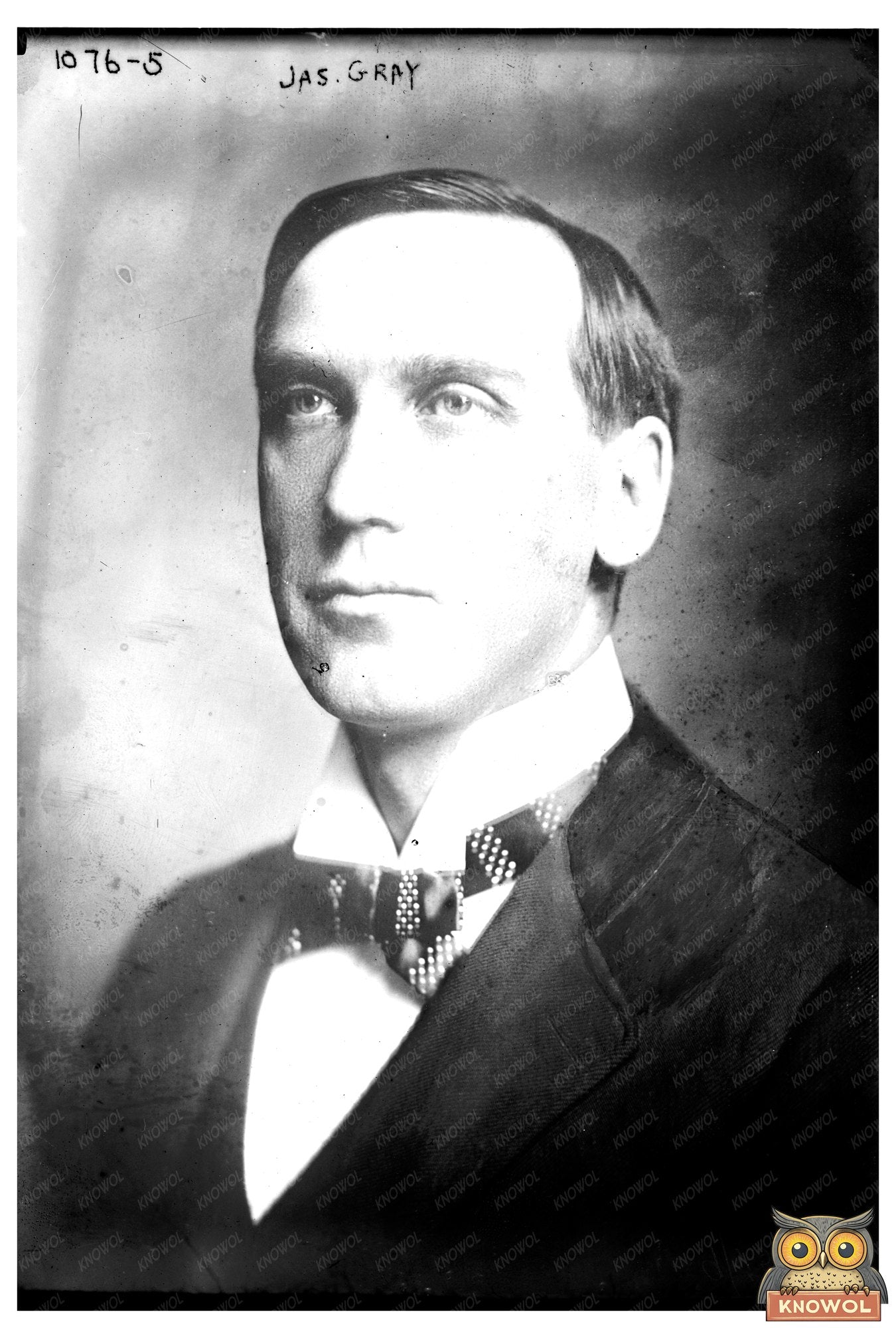 Jas. Grey: Iconic 1910 Portrait of Early 20th-Century Style