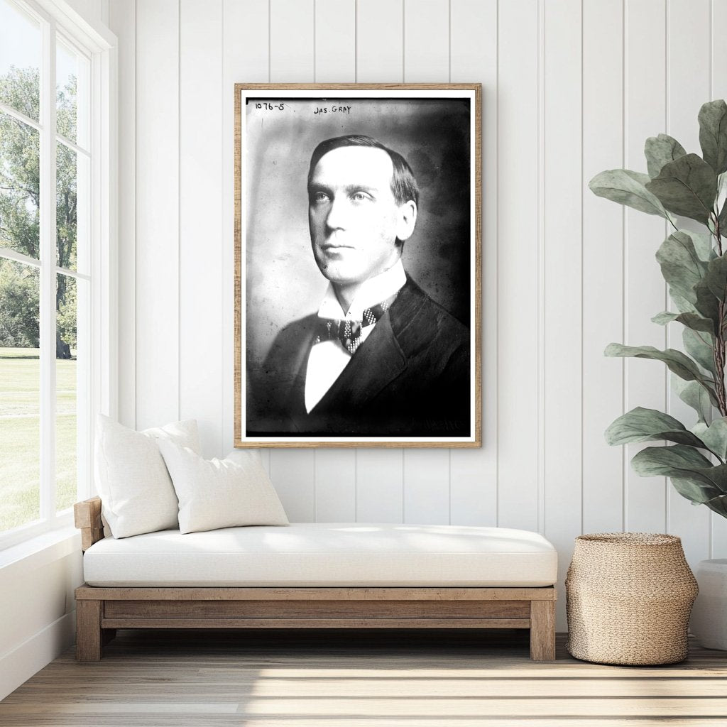 Jas. Grey: Iconic 1910 Portrait of Early 20th-Century Style