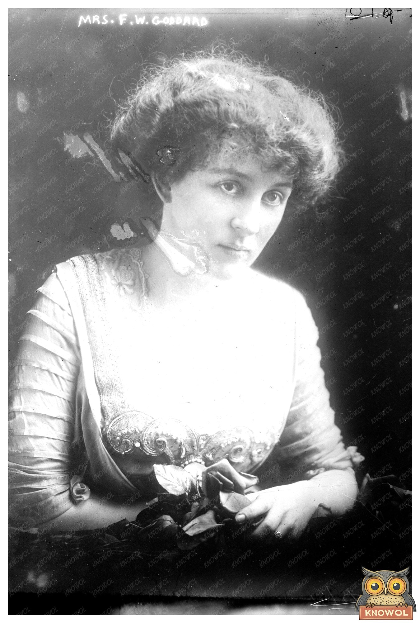 Elegant Portrait of Mrs. F.W. Goddard, 1910