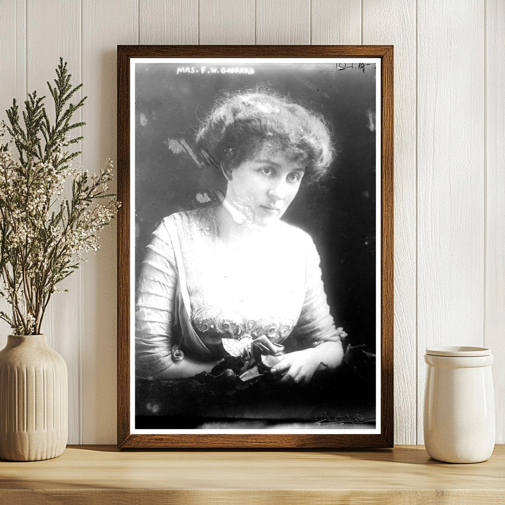 Elegant Portrait of Mrs. F.W. Goddard, 1910