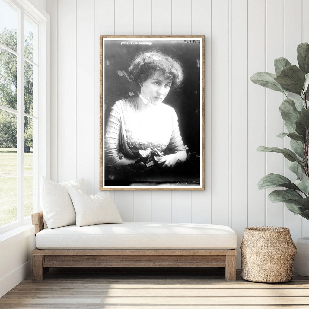 Elegant Portrait of Mrs. F.W. Goddard, 1910