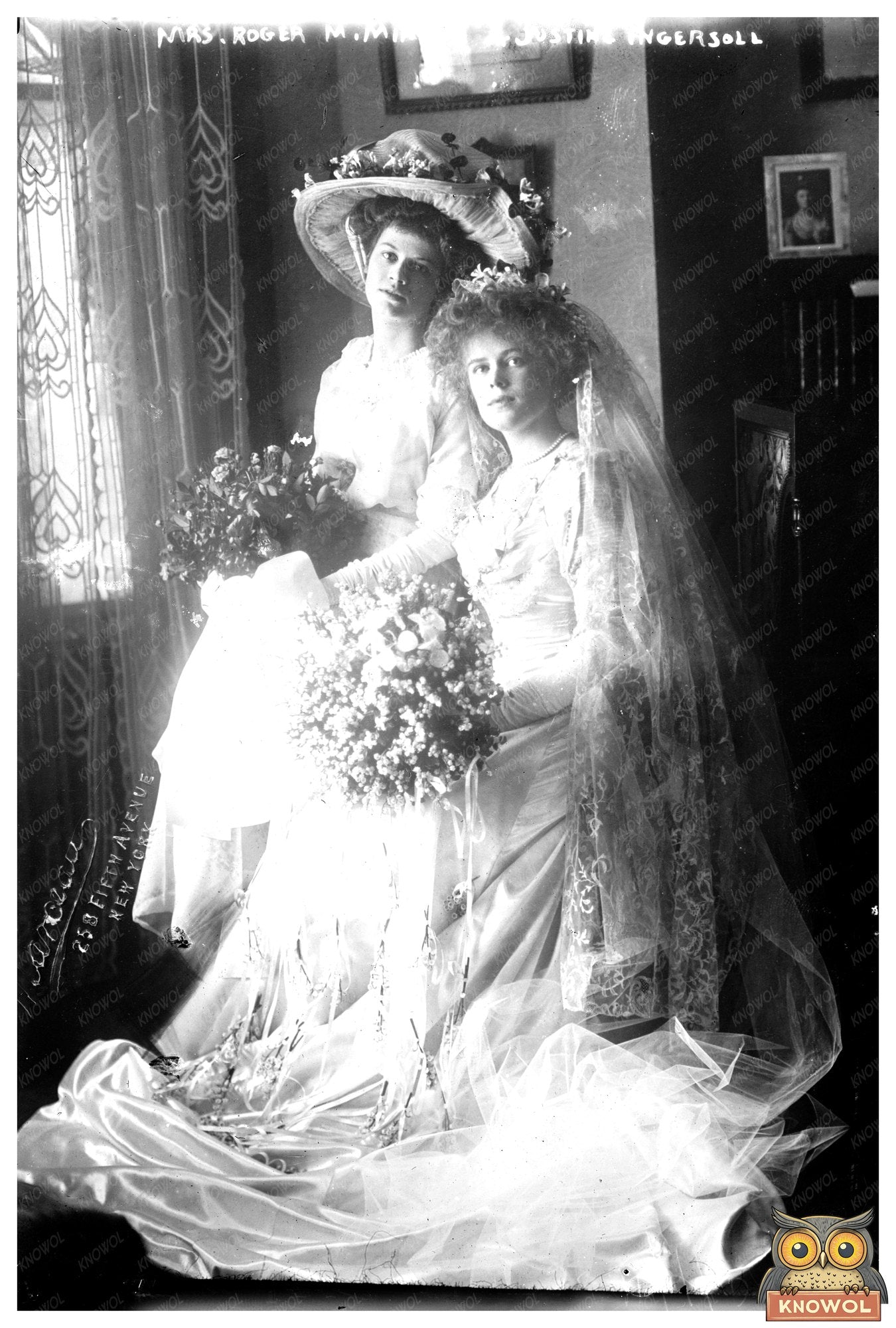 Elegant Duo: Mrs. Minton & Justine Ingersoll with Bouquets