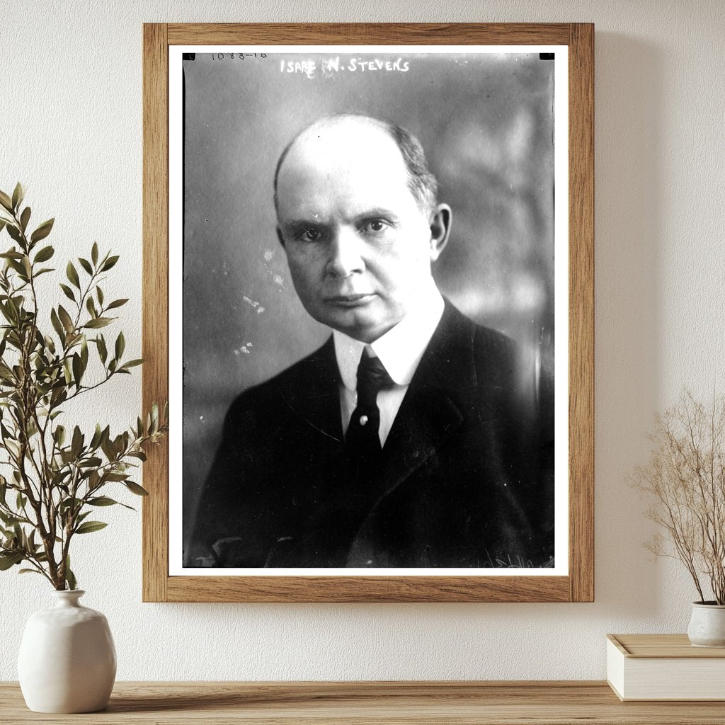 1910 Portrait of Influential American Leader Isaac Stevens