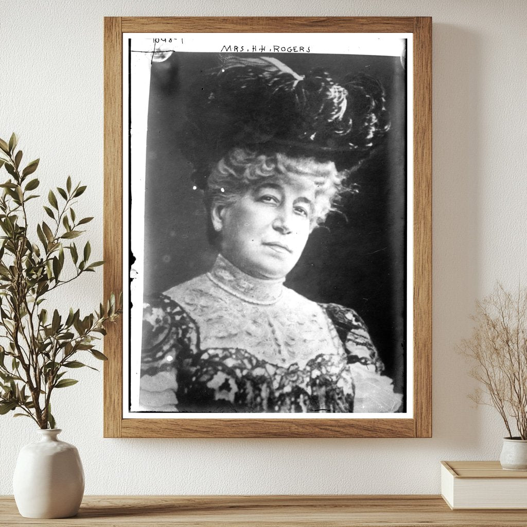 Elegant Portrait of Mrs. H.H. Rogers in Vintage Style