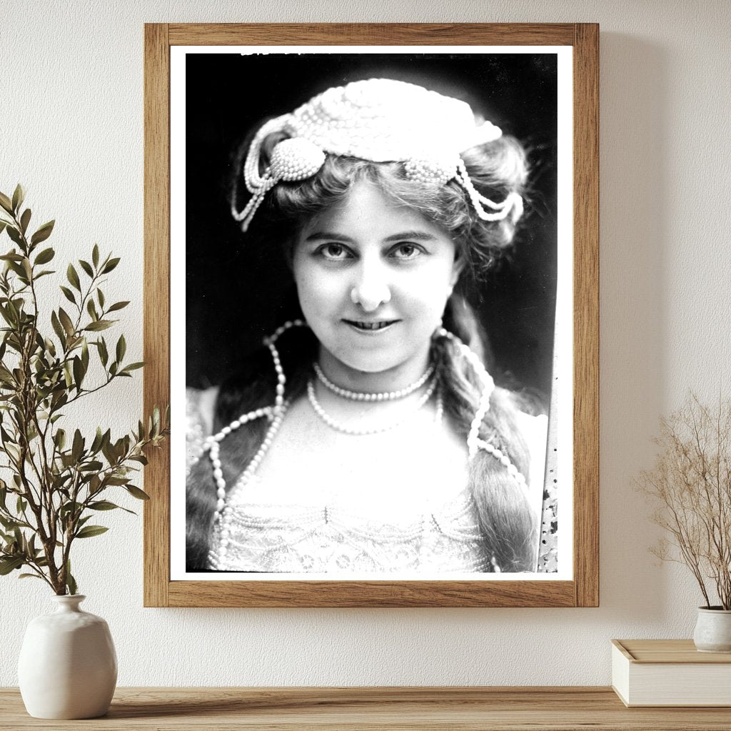 Elegant Portrait of Estelle Wentworth in Vintage Style