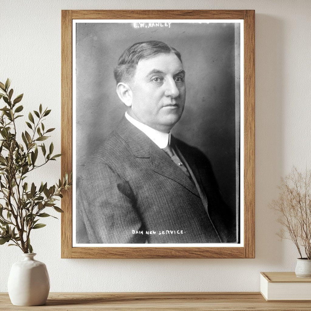 Vintage Portrait of E.W. Hanley - Early 20th Century