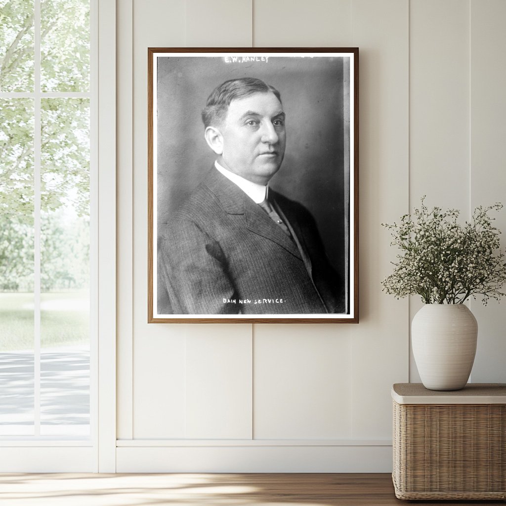 Vintage Portrait of E.W. Hanley - Early 20th Century