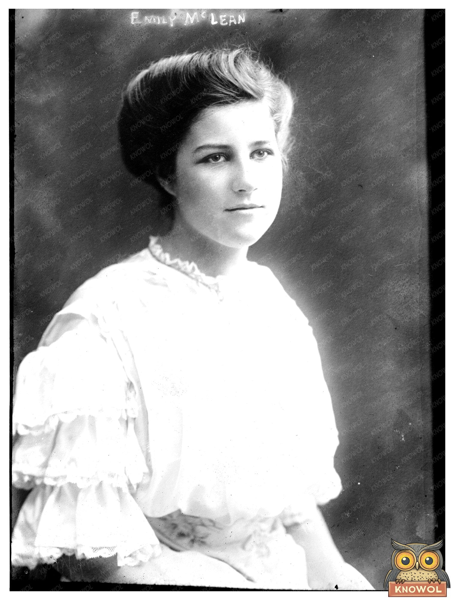 1911 Vintage Portrait of Notable Figure Emily McLean