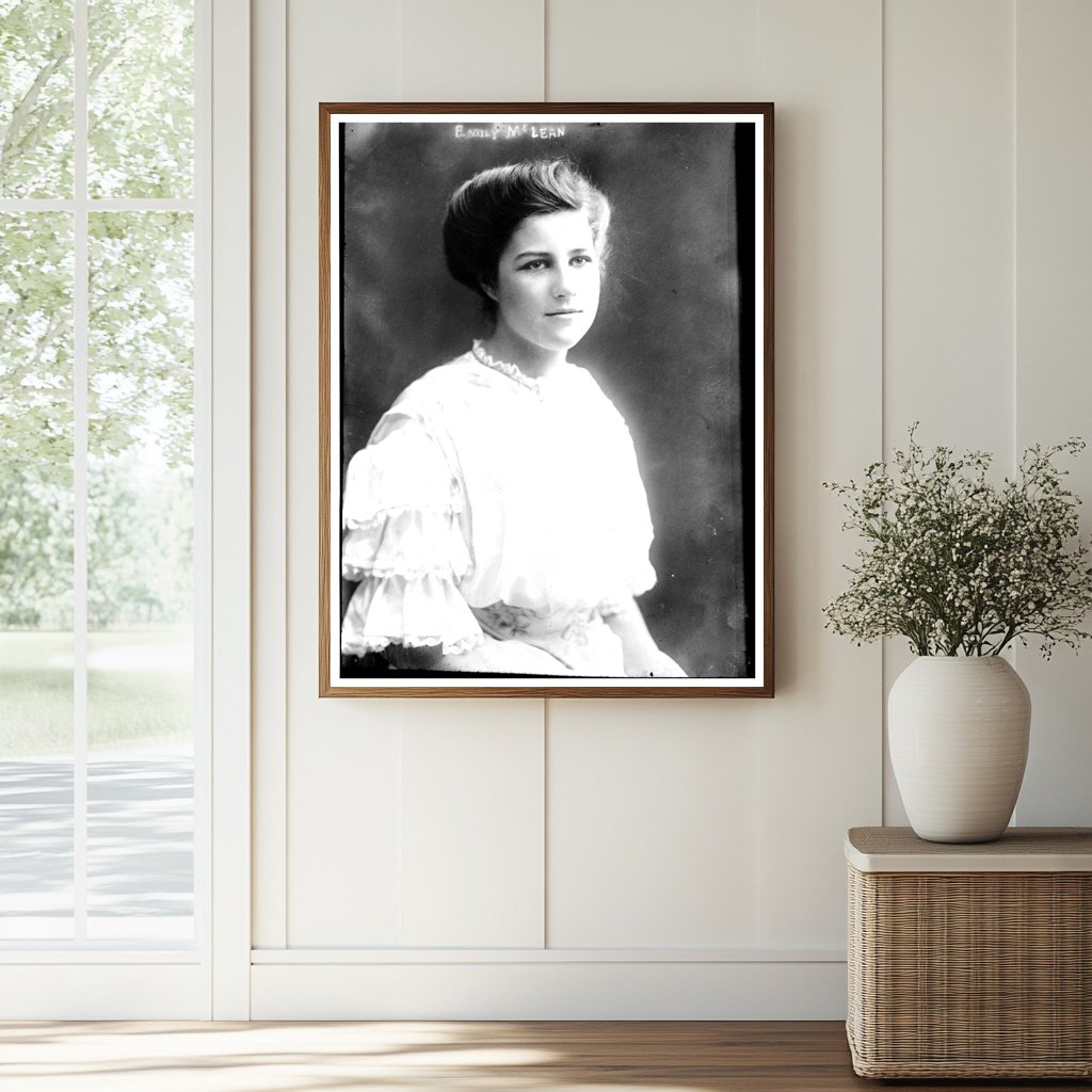 1911 Vintage Portrait of Notable Figure Emily McLean