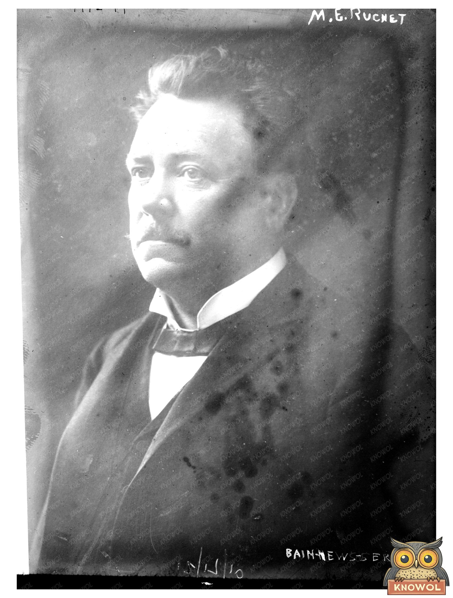 Early 20th Century Portrait of M.E. Ruchet, 1910
