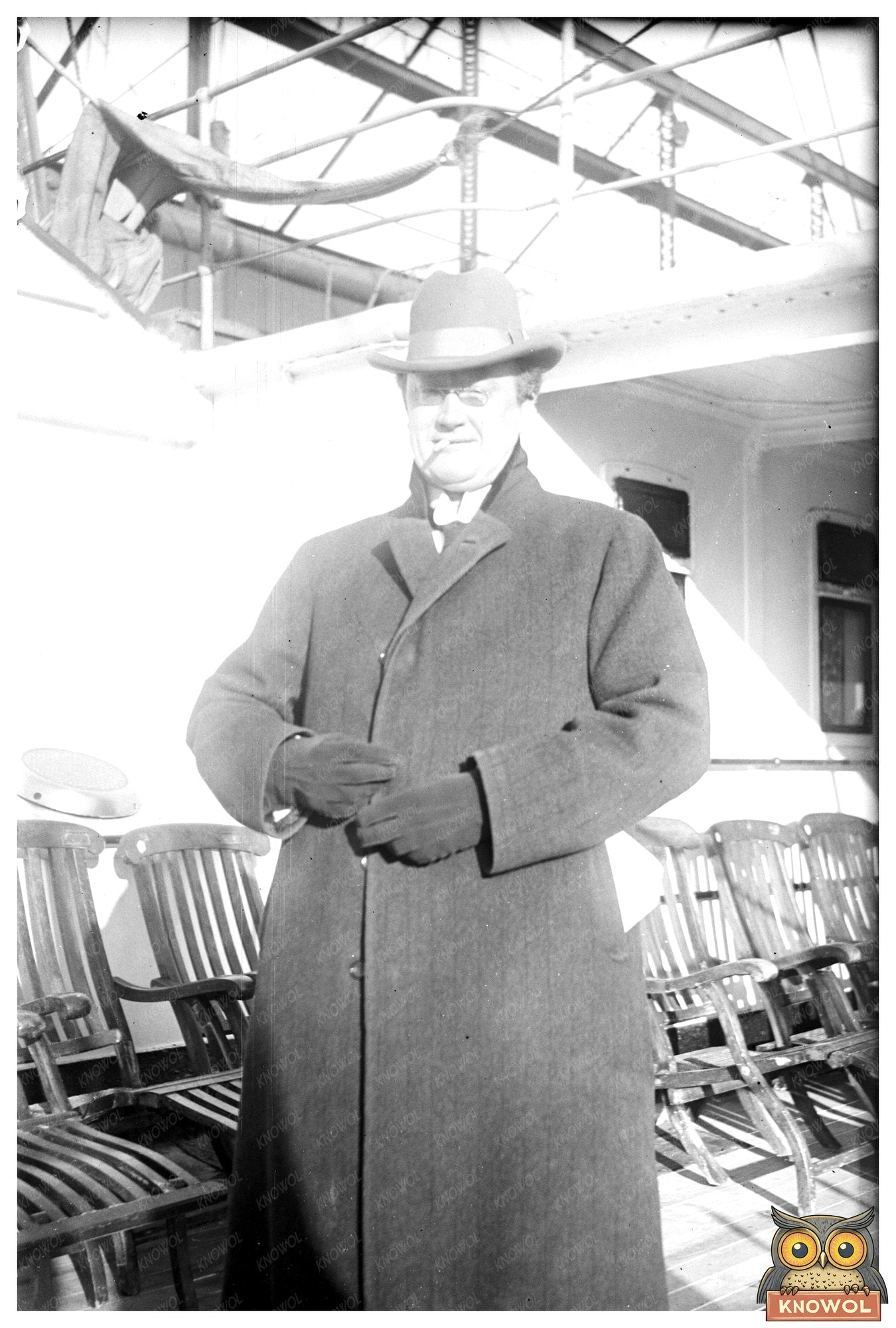 Vintage Scene: Fred Terry Aboard Historic Boat Deck