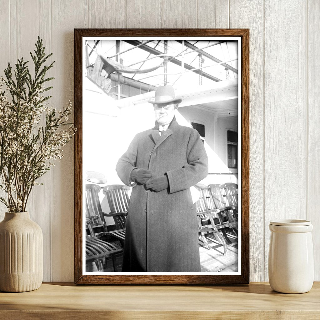 Vintage Scene: Fred Terry Aboard Historic Boat Deck