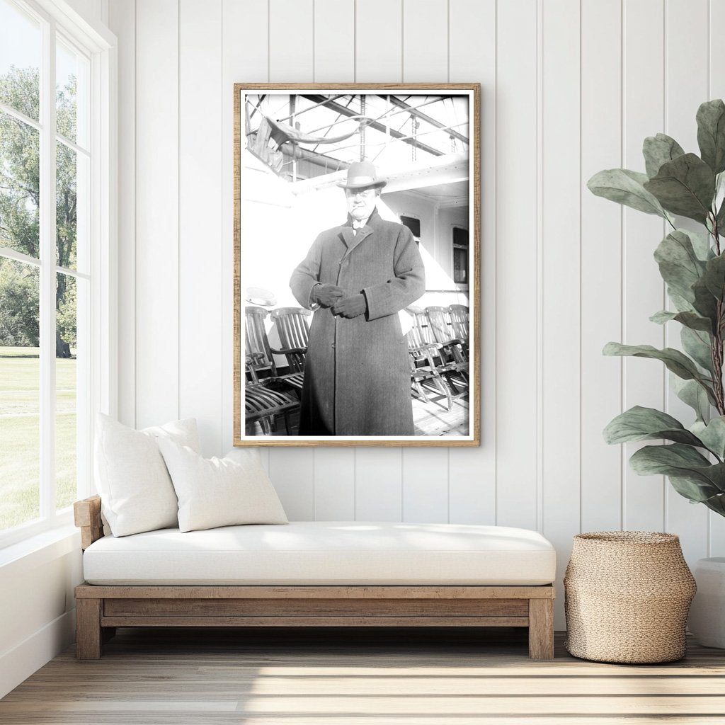 Vintage Scene: Fred Terry Aboard Historic Boat Deck