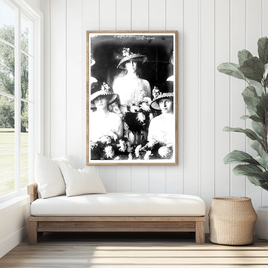 Elegant Gathering of Women with Bouquets