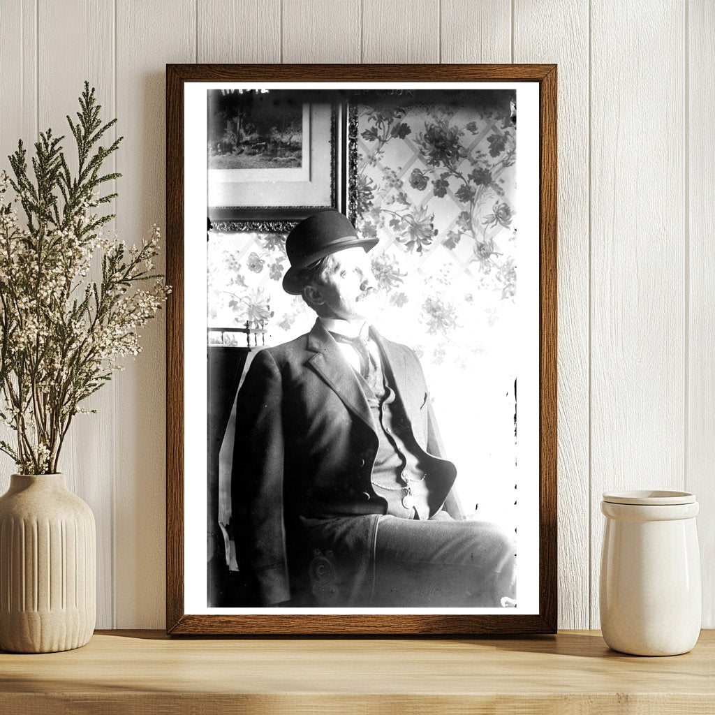Seated Portrait of Pioneer Explorer Dr. Frederick Cook