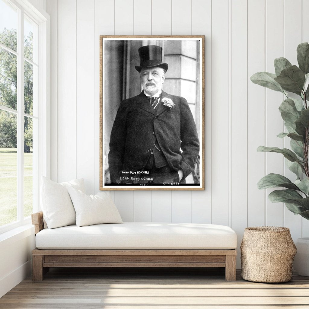 Victorian Era Portrait of Lord Rothschild, Banking Icon