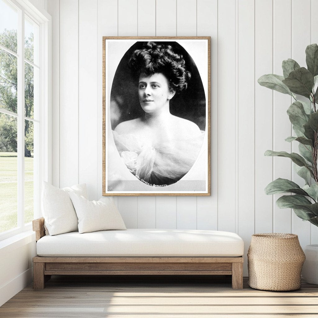 Elegant Portrait of Mrs. George L. Barnette, 20th Century