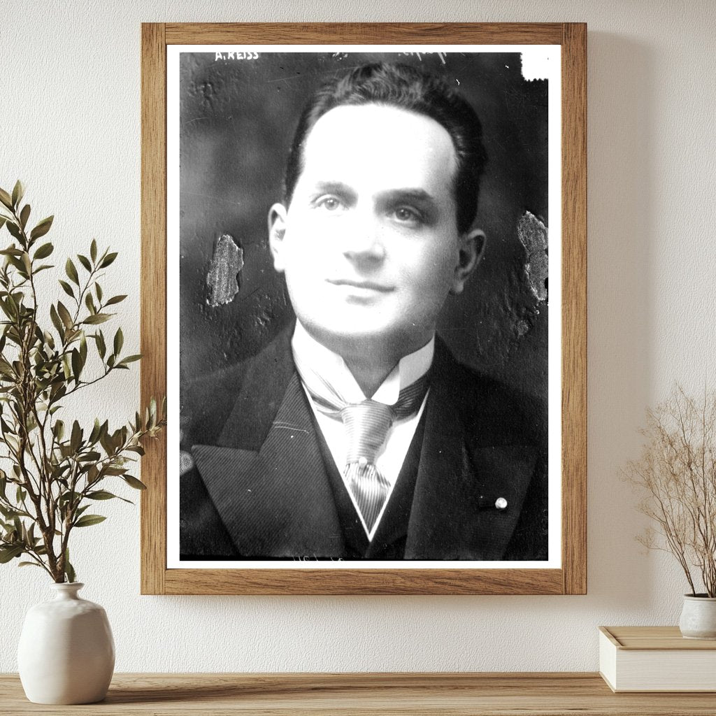 Early 20th Century Portrait of A. Reiss in Elegance