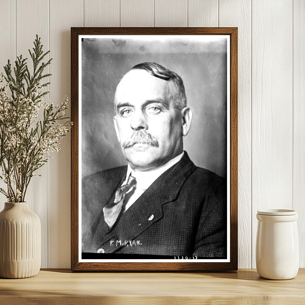 Timeless Portrait of F.M. Ryan on Glass Negative