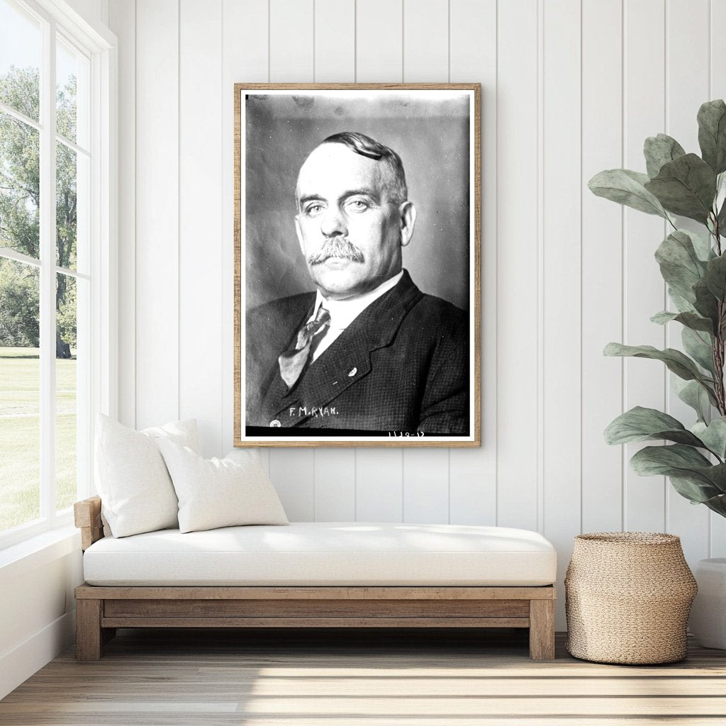 Timeless Portrait of F.M. Ryan on Glass Negative