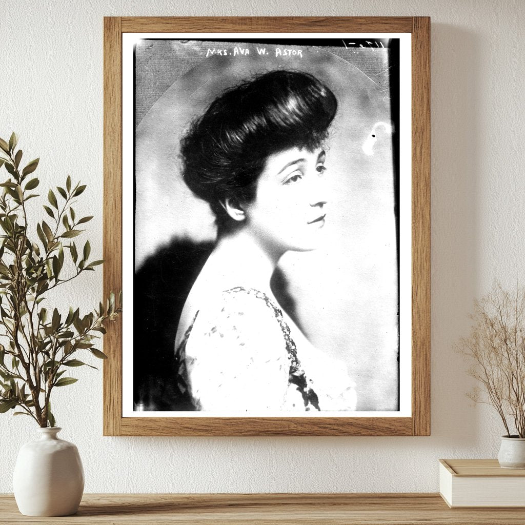 Elegant Portrait of Mrs. Ava W. Astor, 19th Century