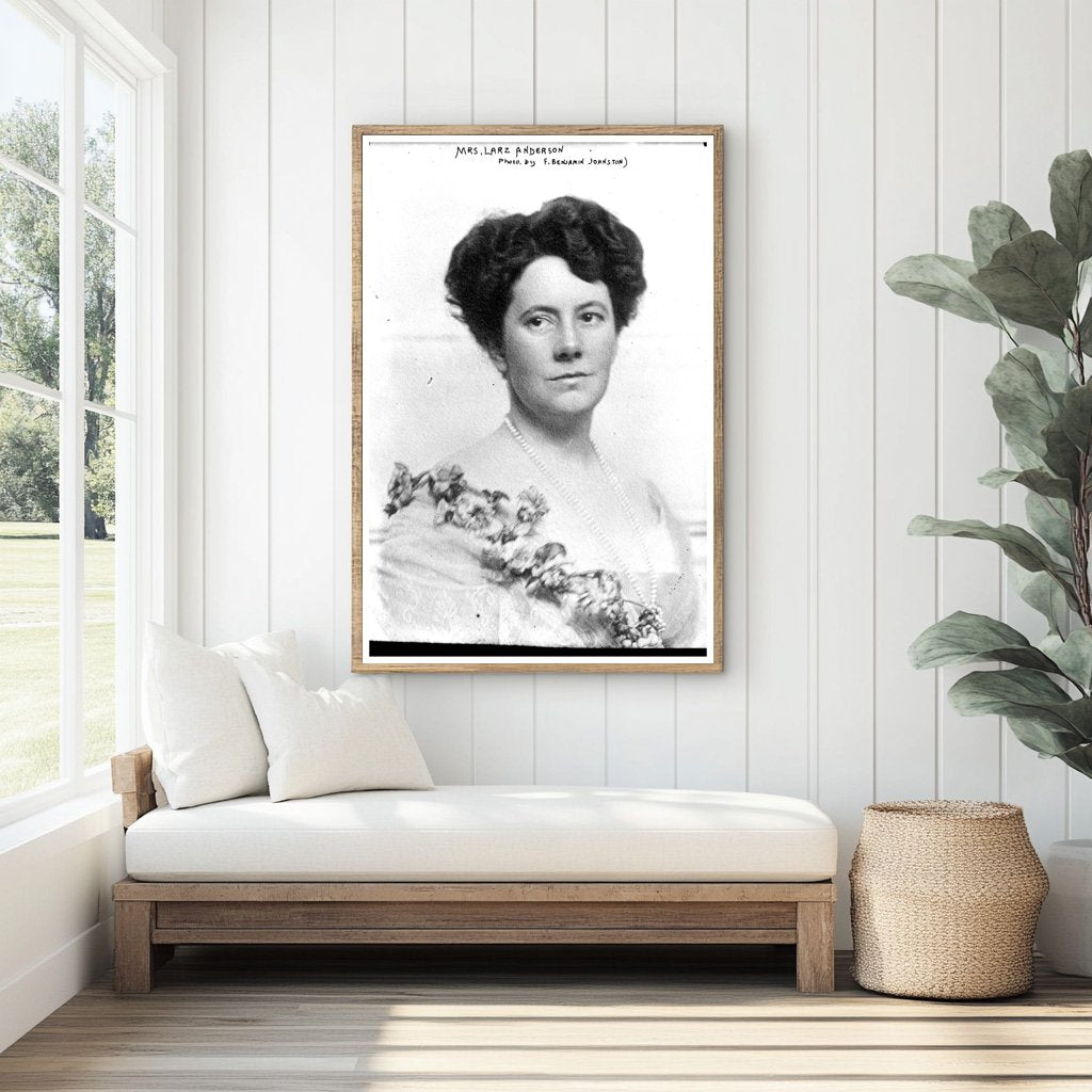 Elegant Portrait of Mrs. Larz Anderson in Fashionable Attire