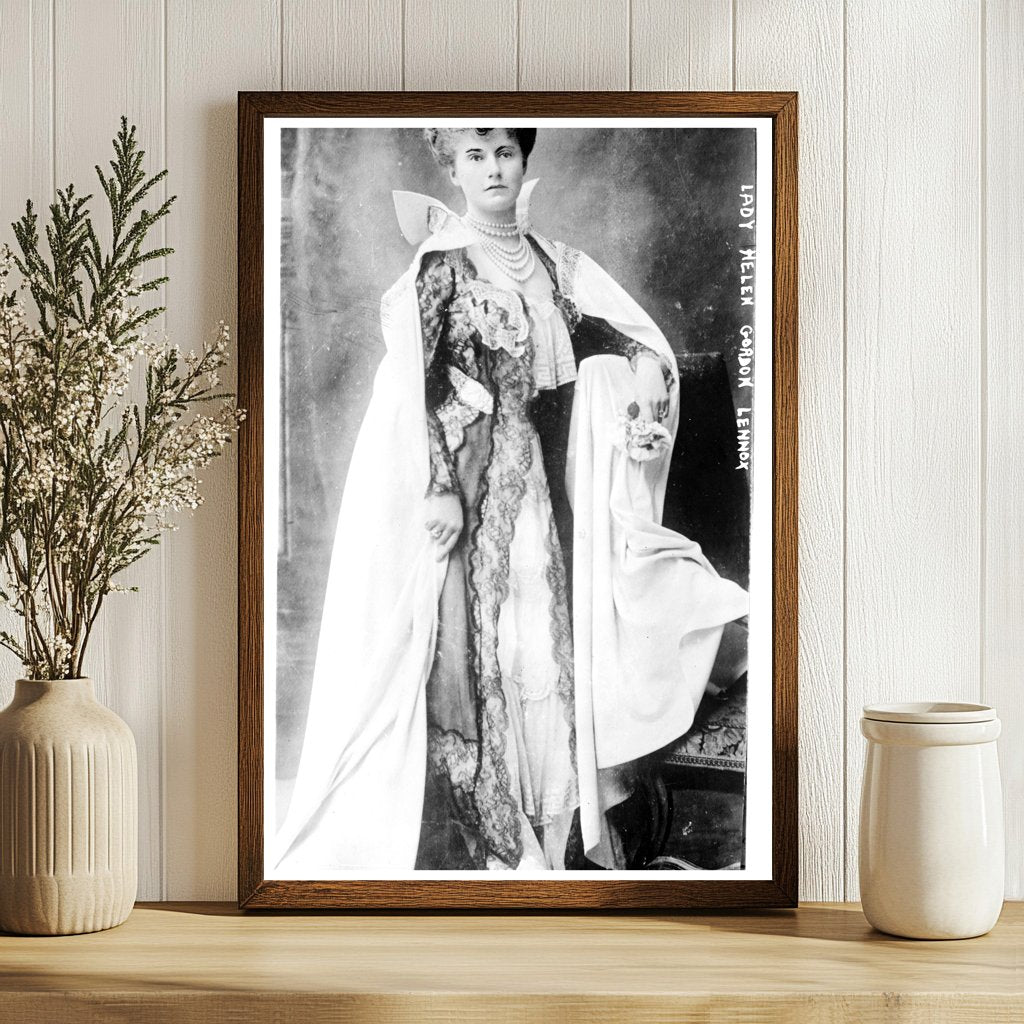Elegant Portrait of Lady Helen Gordon Lennox, 1900s