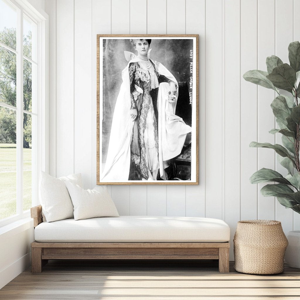 Elegant Portrait of Lady Helen Gordon Lennox, 1900s