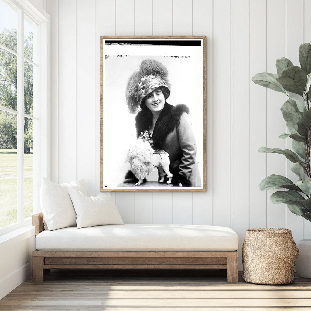 Elegant Portrait of Mrs. Almer Sturtevant, 20th Century