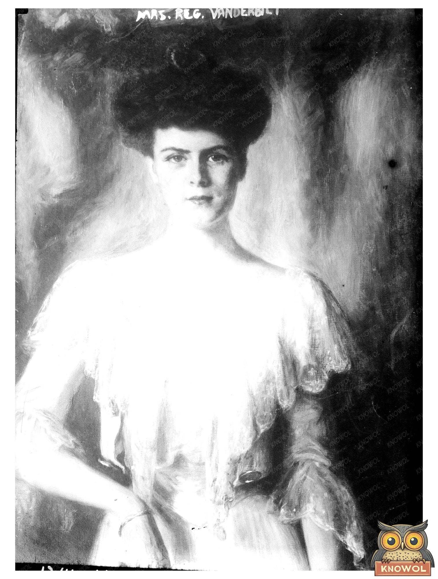Elegant Portrait of Early 20th Century Socialite